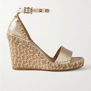 Valentino Garavani Gold Wedge Sandals